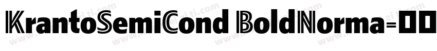 KrantoSemiCond BoldNorma字体转换